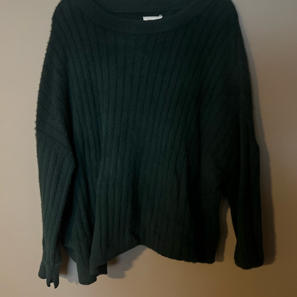 Aerie Deep Green Ribbed Sweater